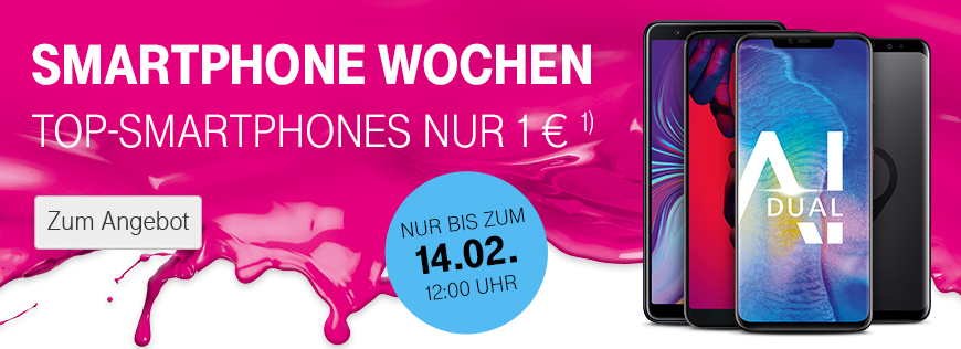 Die Smartphone Wochen starten - Top-Smartphones ab 1 Euro