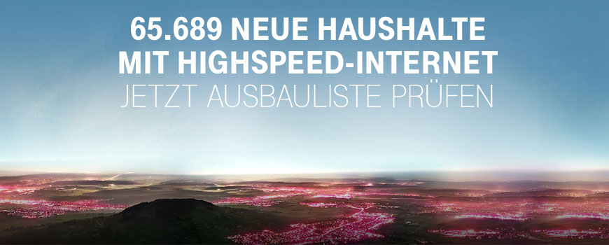 65.689 neue Haushalte mit schnellstem Internet