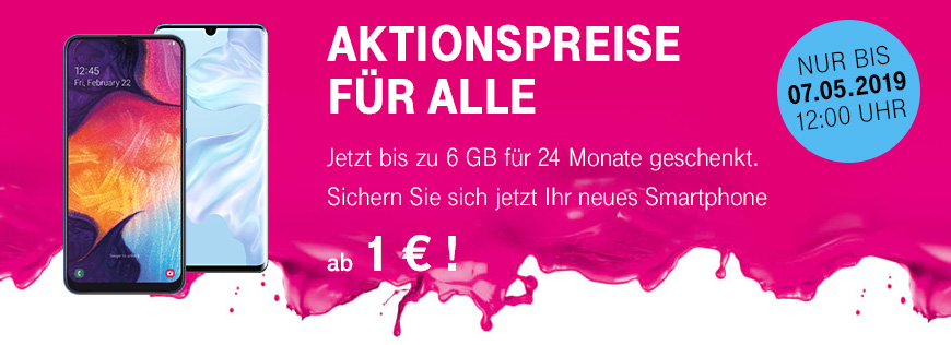 Die besten Smartphones zum Aktionspreis ab 1 Euro