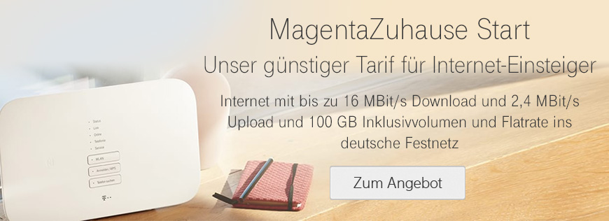 MagentaZuhause Start - neuer Festnetz Tarif für Internet-Einsteiger