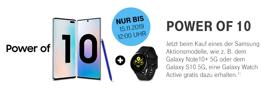 Samsung Aktionsmodelle vermitteln und Galaxy Watch Active gratis sichern