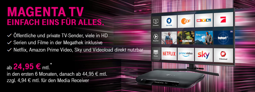 Festnetz im berblick - MagentaZuhause ab 19,95  - MagentaTV ab 24,95 