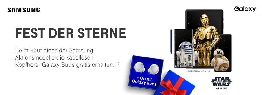 Fest der Sterne - Samsung Aktion - Galaxy Buds gratis erhalten