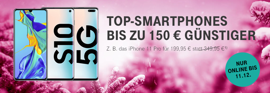 Top-Smartphones bis zu 150 € günstiger - Nur für kurze Zeit