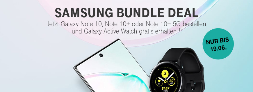 Samsung Galaxy Note 10 Aktion Galaxy Active Watch gratis erhalten Telekom Profis