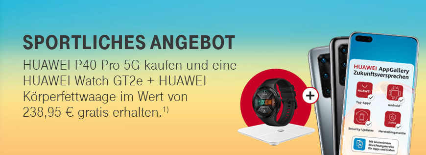 Sportliches Angebot - HUAWEI Krperfettwaage und Watch GT sichern