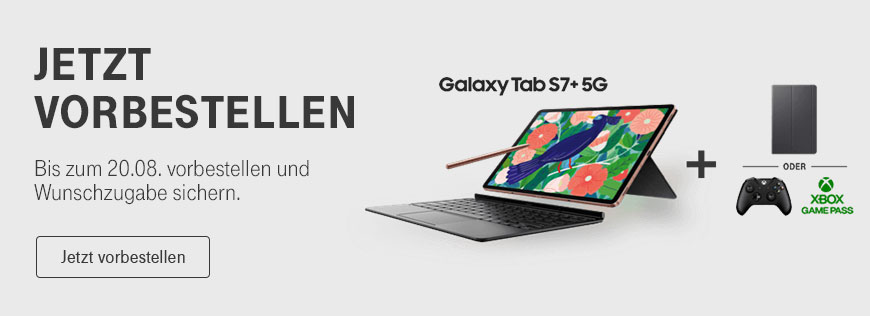 Jetzt Samsung Galaxy Tab S7+ 5G - Jetzt vorbestellen und Wunschzugabe sichern