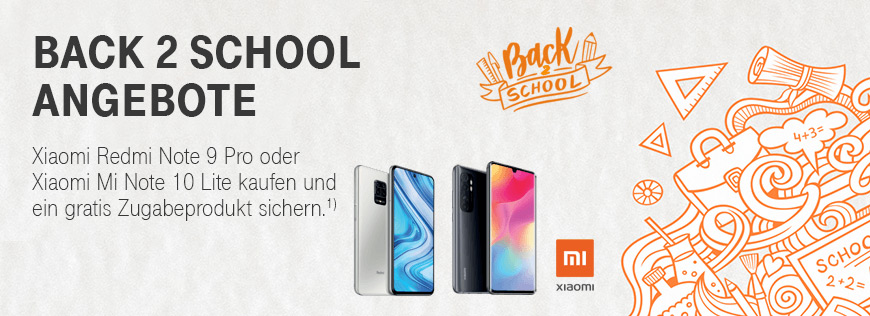 Die XIAOMI Back 2 School Herstelleraktion  Jetzt Zugabeprodukt gratis sichern