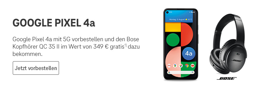 Jetzt bei dem neuen Google Pixel 4a 5G gratis Kopfhrer von Bose erhalten