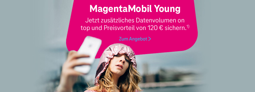 MagentaMobil Young Aktion – jetzt zusätzliches Datenvolumen und Preisvorteil sichern!