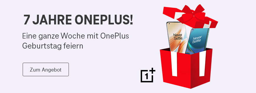 7 Jahre OnePlus – Jetzt Geburtstagsgeschenk als Gratiszugabe sichern