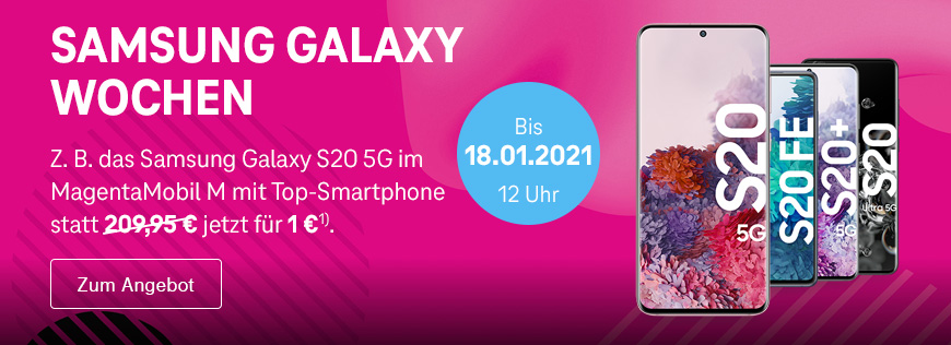 Samsung Galaxy Wochen – Smartphones ab 1 €