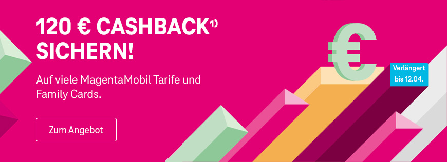 Verlngert bis 12.04.2021: 120  Auszahlung bei Abschluss vieler Mobilfunk-Tarife