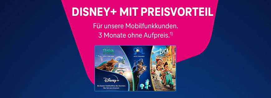 Disney+ mit Preisvorteil: 3 Monate ohne Aufpreis für Mobilfunkkunden