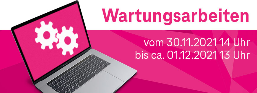 Wartungsarbeiten ab 30.11.2021 bis 01.12.2021