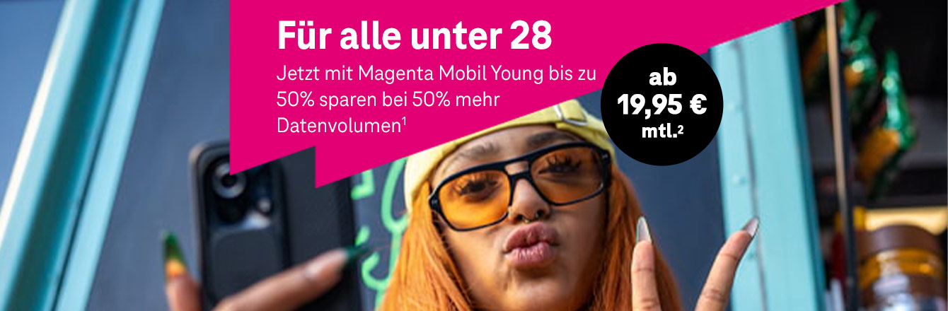MagentaMobil Young: 240 € sparen bis zum 30.05.2022