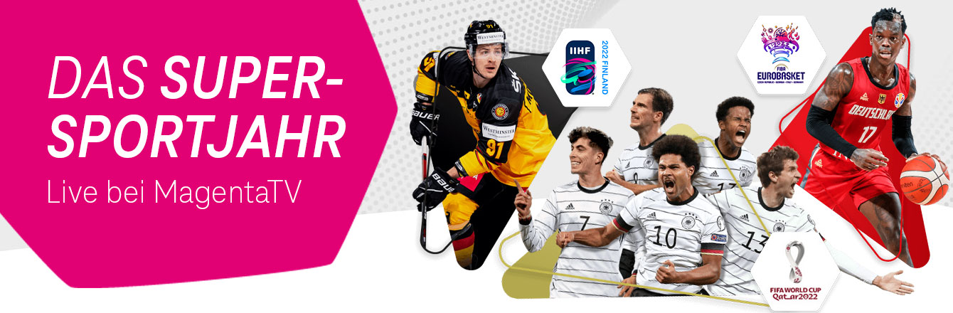 3. Liga, Eishockey WM und Basketball EM mit MagentaTV schauen