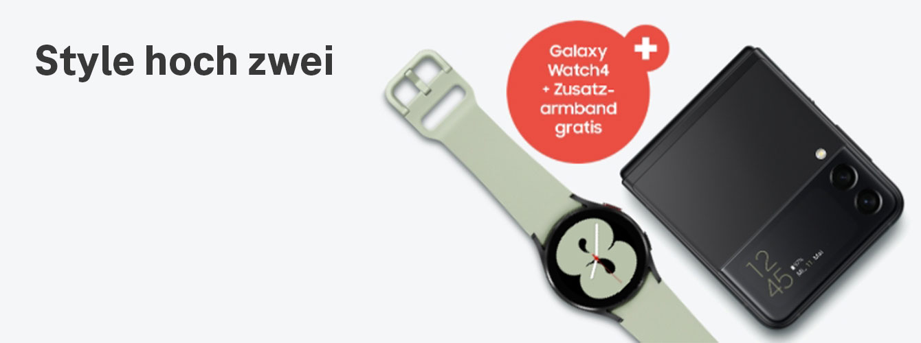 Samsung Galaxy Z Serie - jetzt kostenlose Galaxy Watch4 LTE sichern 