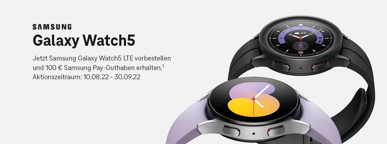 Beim Kauf einer Samsung Galaxy Watch5  100  Samsung Pay-Guthaben sichern