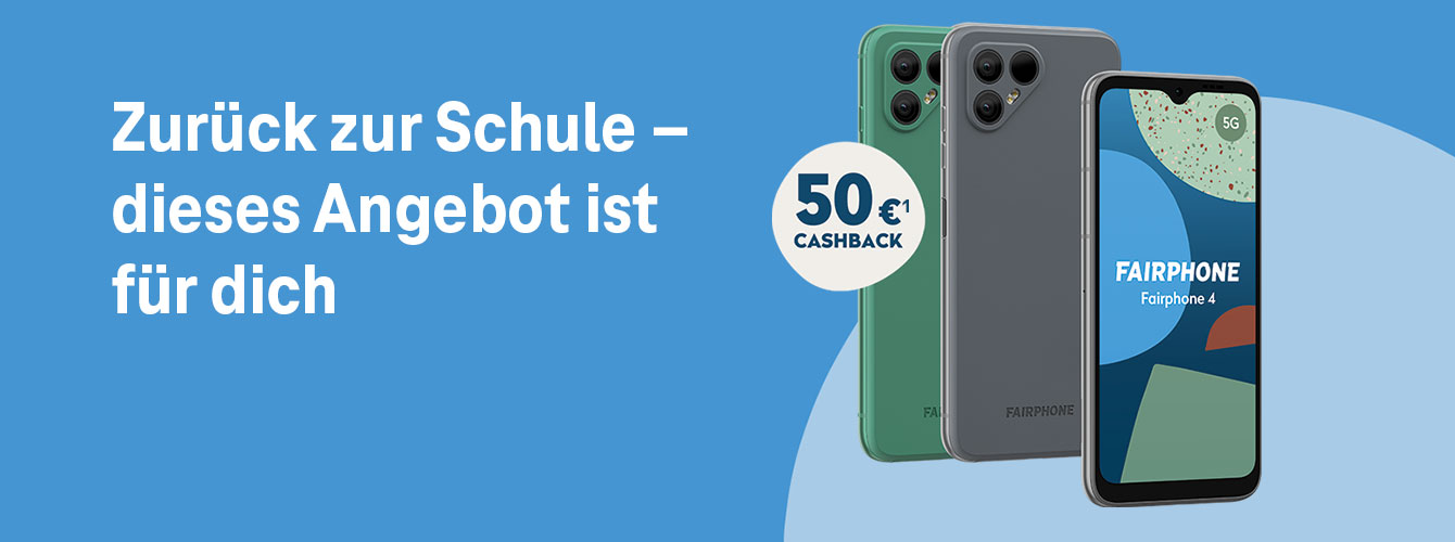 Das Fairphone 4 kaufen und 50  Cashback erhalten!