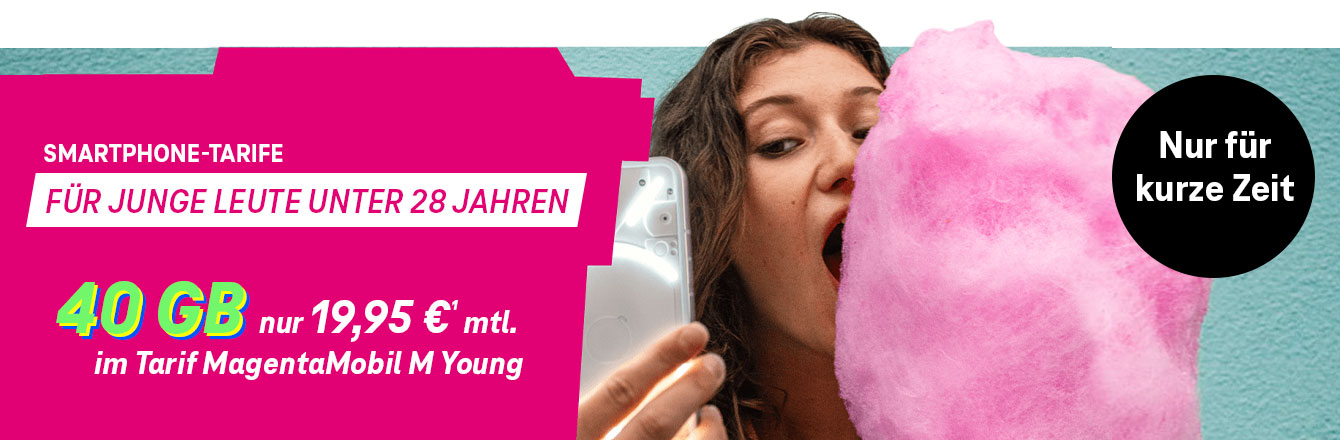 MagentaMobil M Young: 40 GB fr nur 19,95 