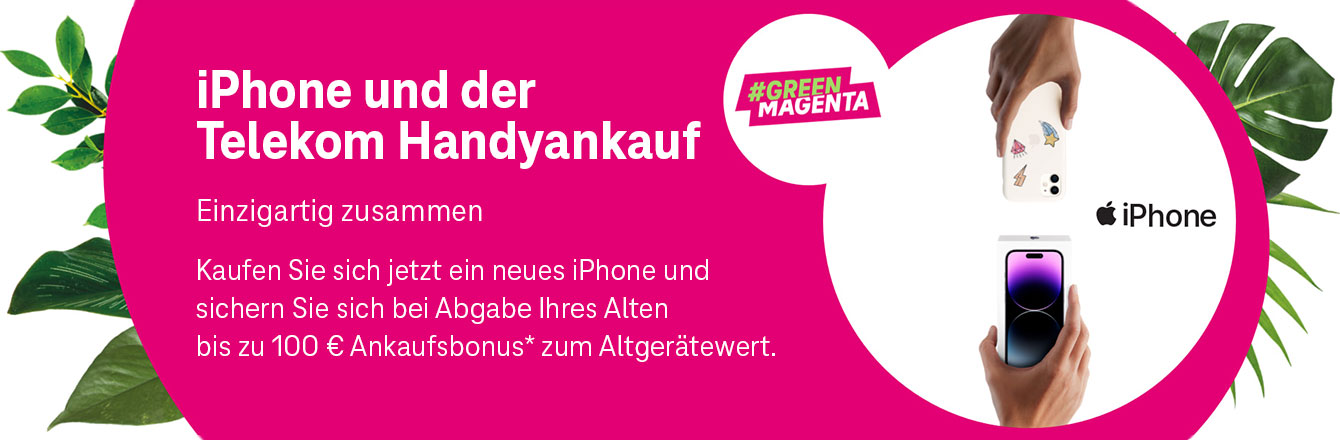 Jetzt ein iPhone 13 oder 14 kaufen und bis zu 100 € Ankaufsbonus sichern!