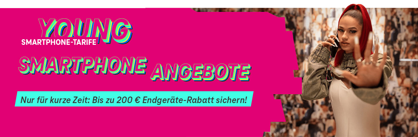 MagentaMobil Young Aktion: Bis zu 200  Rabatt auf Top-Smartphones