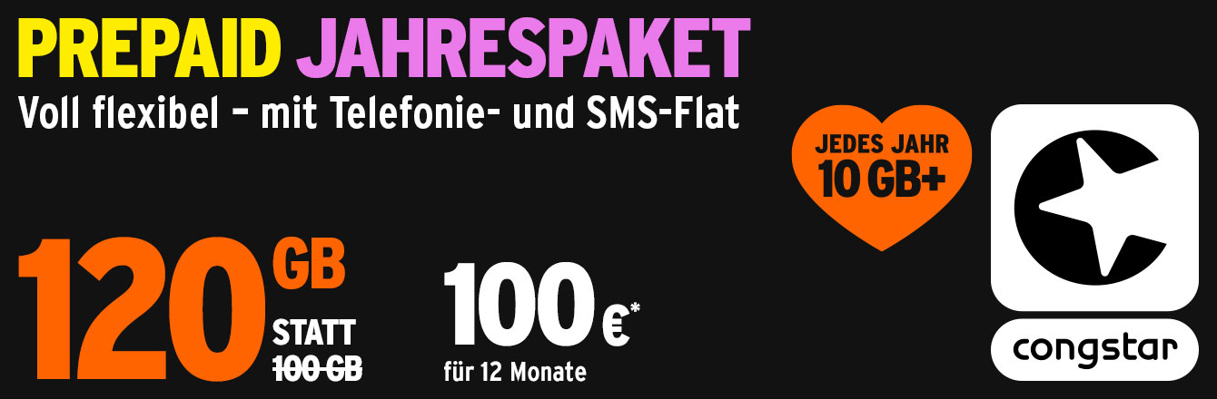 Mit congstar Prepaid durch das ganze Jahr