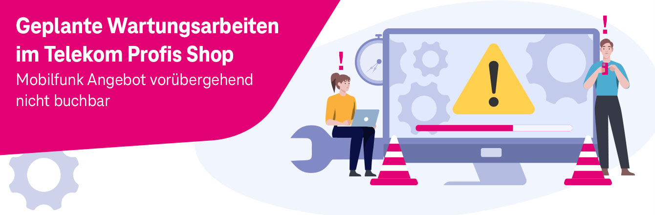 Wartungsarbeiten am 31.03. und 01.04. im Telekom Profis Shop