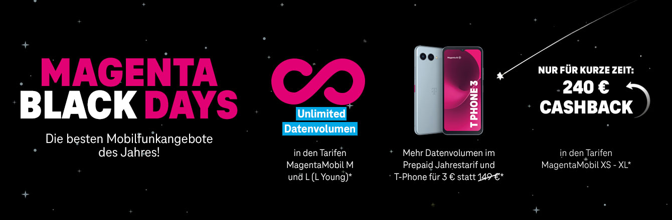 Magenta Black Days – Mobilfunk Angebote
