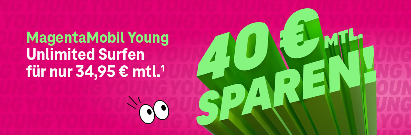 MagentaMobil L Young: 60 Monate unbegrenztes Datenvolumen