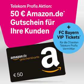 Telekom Profis Aktion 50 € Amazon Gutschein